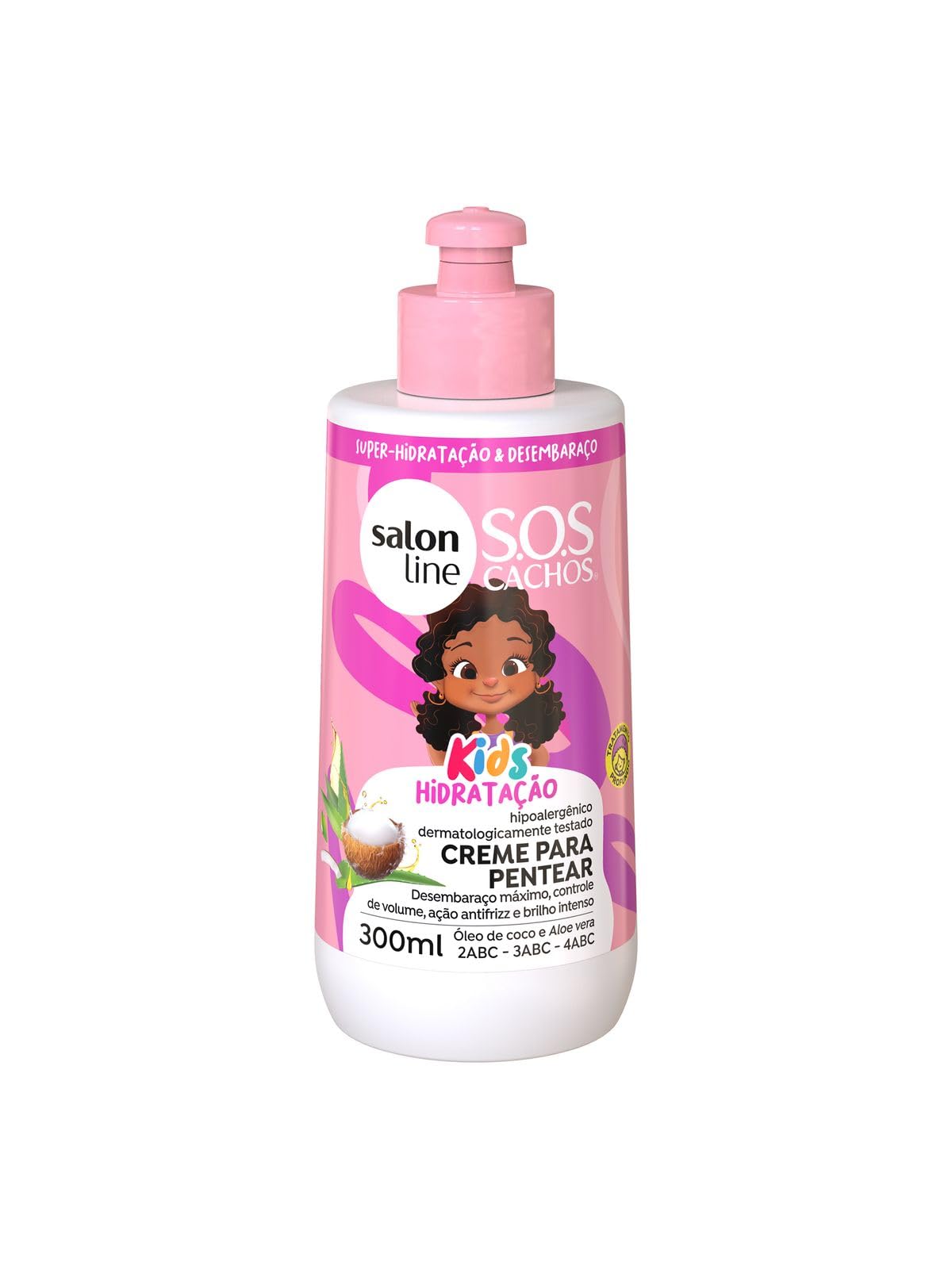 Salon Line - Linha Tratamento (SOS Cachos Kids) - Creme para Pentear 300 Ml - (Salon Line - Treatment (Kids SOS Curls) Collection - Combing Cream 10.14 Fl Oz)