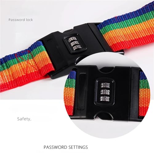 Travel case sangles ceintures de bagages noires élastiques ajustables - 5