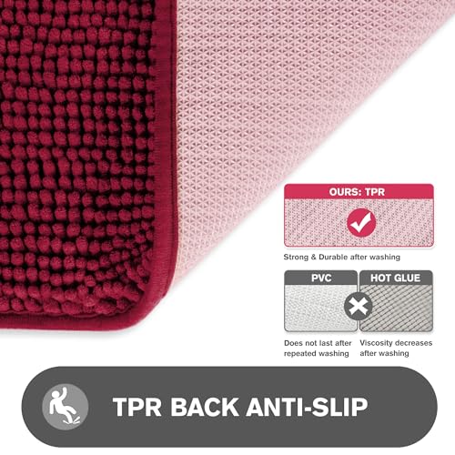 Tapis de bain doux antidérapant et épais lavable 61x91