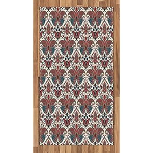 ABAKUHAUS Paisley Tapijt, Oriental Perzische, vlak Geweven Vloerkleed voor Woonkamer, Slaapkamer, Eetkamer, 80 x 150 cm…