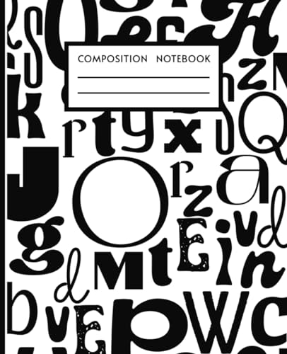 Experimental Typography Composition Notebook: Aesthetic Vintage College-Ruled Notebook for School...