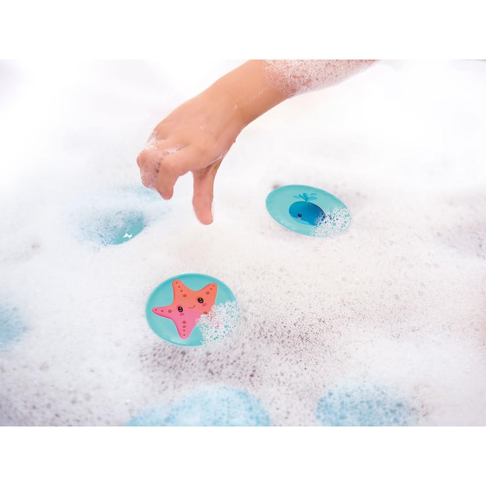 Janod - Gioco di Memoria Cuccioli - Gioco da Bagno - 24 Pezzi Galleggianti - Gioco di Memoria per Bambini - Giocattolo Evolutivo - dai 24 Mesi, J04723