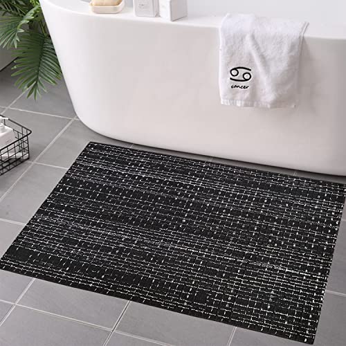 Fixseed Small Boho Rug 2 X 3 Cotton Rugs Washable Black White Kitchen Runner Rug, Woven Throw Rug Indoor Outdoor Farmhouse Area Carpet For Bathroom Hallways Living Room Entryway Front Porch Mat #TOP2