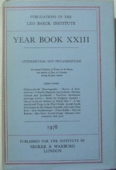 Hardcover Leo Baeck Institute Year Book 1978 Book