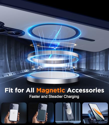 SPIDERCASE Magnetic for Samsung Galaxy S25 FE Case, [10 FT Military Grade Drop Protection] Heavy Duty Shockproof Phone Case for Galaxy S25 FE 5G, Dark Blue - image 6