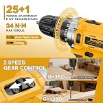 Sundpey 267 Pcs Tool Kit Set for Home with 21V Cordless Drill & Drawer Case - Image 4