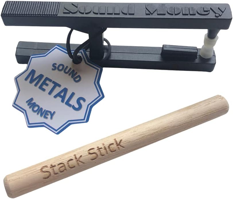 The Pocket Pinger + Stack Stick, Coin Ping Test (Black, 1 Pack) + StackerTools App