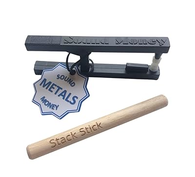 The Pocket Pinger + Stack Stick, Coin Ping Test (Black, 1 Pack) + StackerTools App