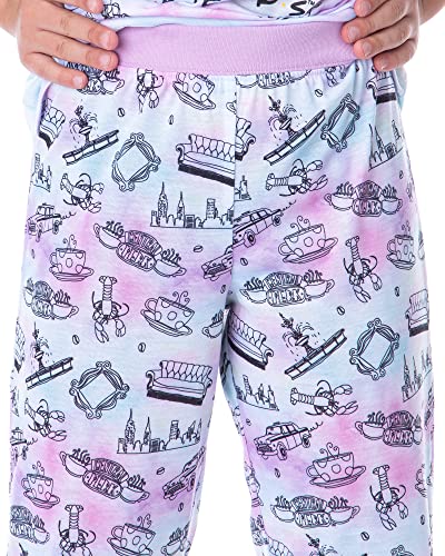 Friends TV Show Logo Girls' I'd Rather Be Watching Sleep Jogger Pajama Set3