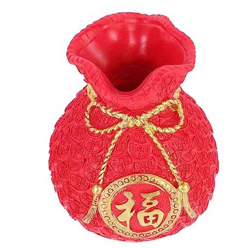 Handmade Money Bag Model Lucky-Bag Decor Resin Tabletop Decoration Money Holder for Cash