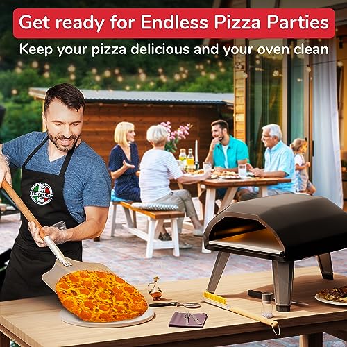 Senwosa Kit de acessórios indispensáveis para forno de pizza: Casca de pizza 30,48 cm, garfo giratór