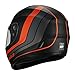 TRIANGLE Full Face Matte Street Bike Motorcycle Helmet [DOT] (Large,Matte Black/Orange)