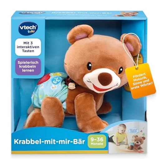 VTech Baby 80-181104 - Motorikspielzeug - Krabbel mit mir - Bär