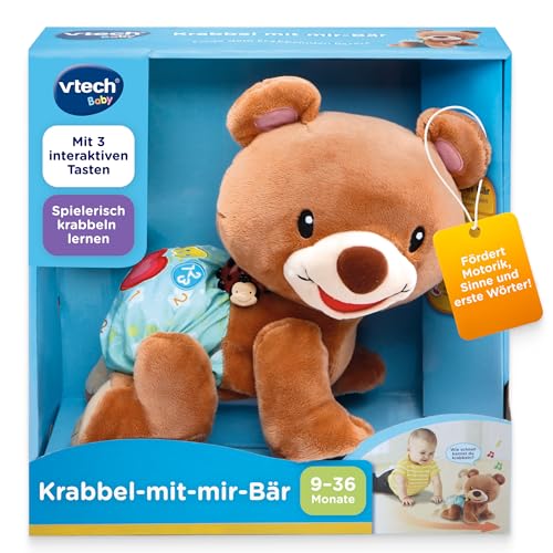 Vtech Baby I Krabbel-mit-Mir-Bär I Interaktives Plüschtier mit Musik,...