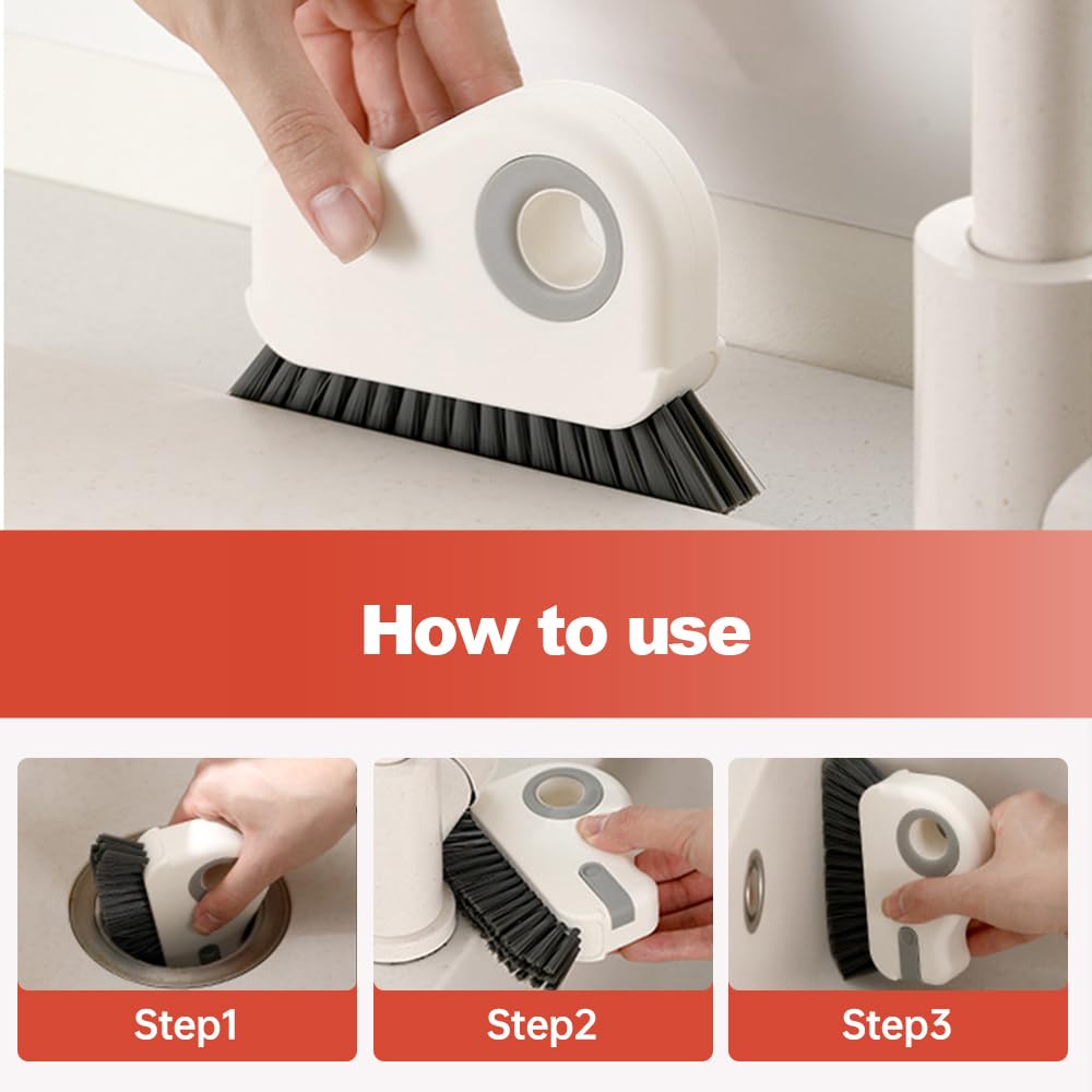 5 Pcs Crevice Cleaning Brush ,Hard Bristle Gap Brush,for Bathroom - TikTok - View #2