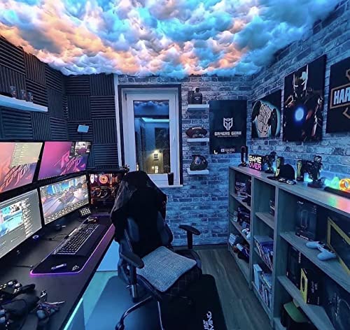 2026 New 3D Thundercloud LED Light Cotton Lightning Cloud Colorful Atmosphere Night Light, DIY Creative Cloud Lights Gaming Room Garage Club Bar dj Party Light, Restaurant, 32 Feet