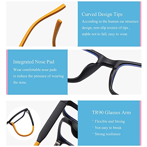 Image of SooGree Blue Light Blocking Glasses for Kids Boys Girls,Computer Screen Gaming TV Phone Glasses Anti Glare & Eye Strain