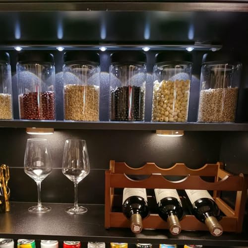 Soporte para 6 botellas de vino de bambú, 2 niveles miniatura 2