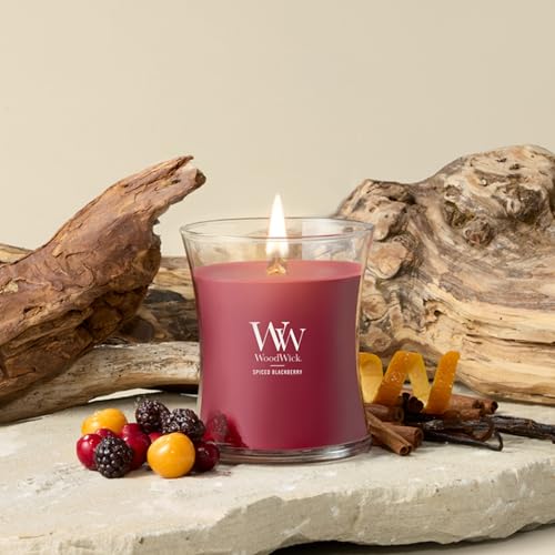 Image of Woodwick Spiced BlackBerry Medium Hourglass Candle