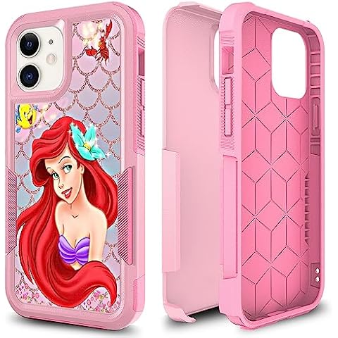Case Town Compatible with iPhone 11, Cute Mermaid Pattern Dual Layer Heavy Duty Shockproof Defender Protective Bumper Back Cover Phone Case for Apple iPhone 11 6.1 Inch 2019 Cover