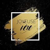  Joyeuse fête thème paillette doré et noir: Cadeau parfait pour fêter une occasion particulière (père/mère/nouvel an/anniversaire/noel) convient pour femme, homme, enfant