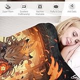 HHXXXHH Fleece Blanket Anger Throw for Sofa & Bed, Plush Cozy Fuzzy Throws, Super Soft And Warm Fluffy Blanket for All Seasons, 100×130cm - Image 3