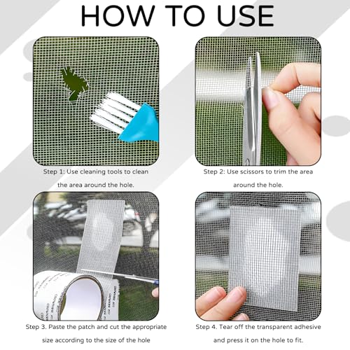 ZXNJA 2 Rollen Fliegengitter Reparatur Klebeband,Fliegengitter Reparatur Set,Fliegengitter Klebeband,Für Fenster Tür Loch Von Insektenschutz Fliegenvorhang Anti Moskito Insekten (5cm X 2m)