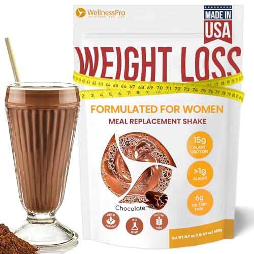 Meal Replacement Shake for Women with Chocolate Flavor, Keto Friendly, Kosher Protein Powder, Probiotics for Easy Digestion, Made in USA, 16,9 Oz