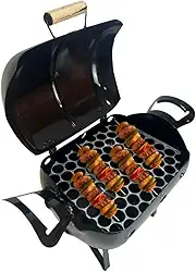 Churrasqueira Móvel A Carvão 47x32cm Tambor Mini Preta