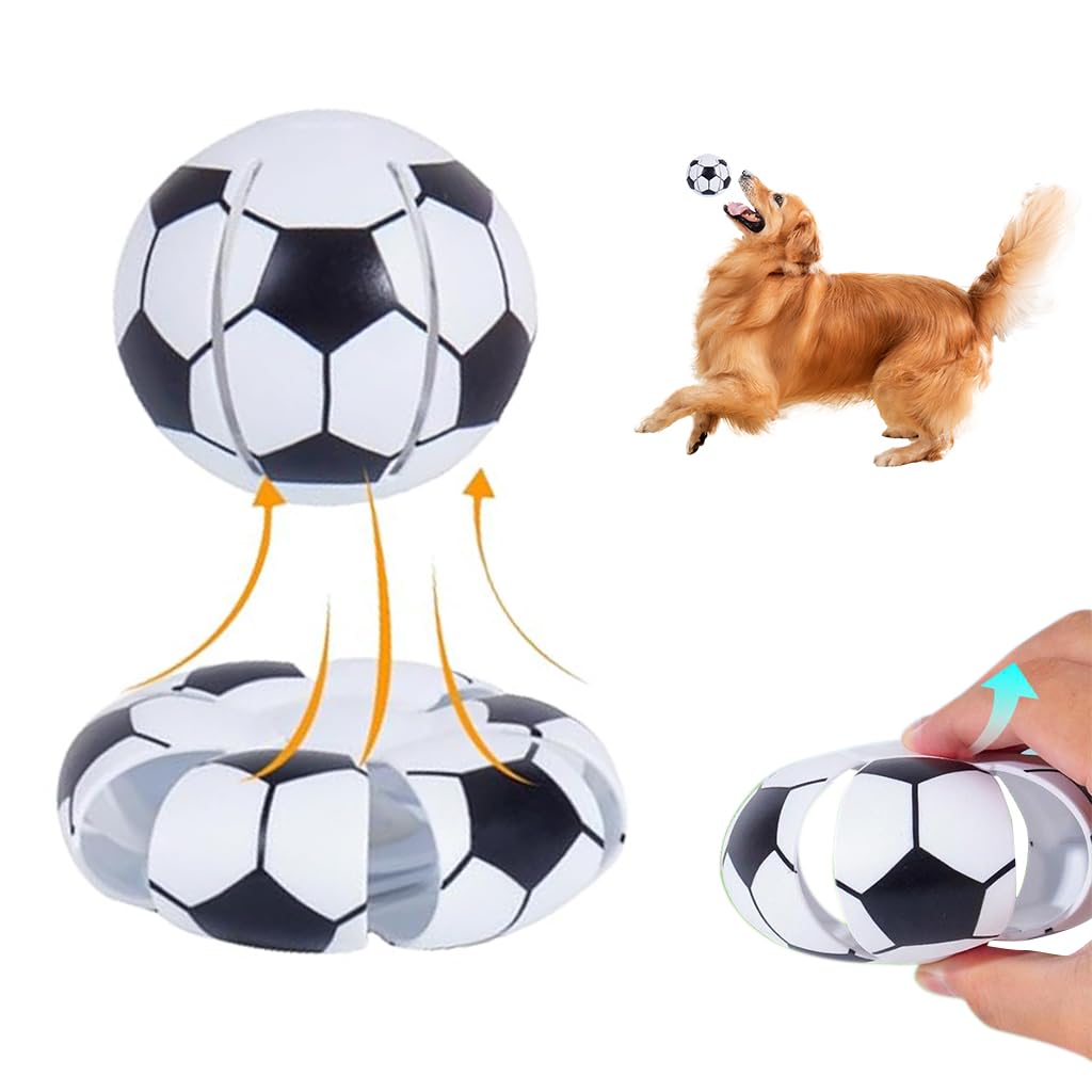 Qpets® Dog Ball, Dog Flying Discs Saucer Ball, Creative Dog Toys LED Glowing Dog Football Ball, Hollow Out & Dynamic Bounce-Back Interactive Dog Toys Ball (B0D9J4943Z) Amazon Price History, Amazon Price Tracker