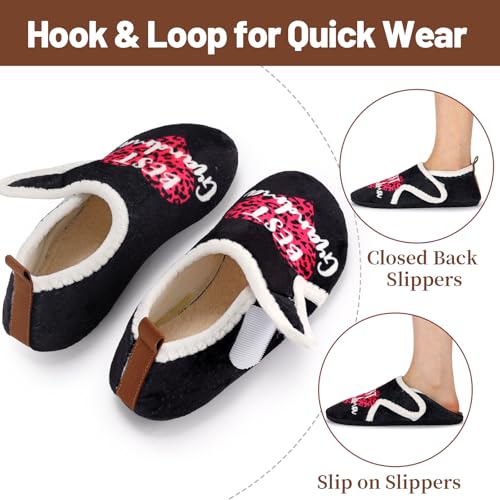 Image of Ibeauti Women Mens House Slippers Lightweight Comfy Barefoot Slipper Socks Rubber Sole House Shoes for Indoor /Outdoor Bedroom Travel