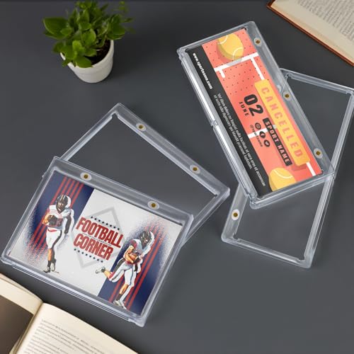 Image of DEDC Vertical Booklet Magnetic Case Storage Magnet Card Holder Cardholder 175PT One Touch Trading Baseball Cards Protector UV Protection Display Showcase No PVC(2CT-134mm)