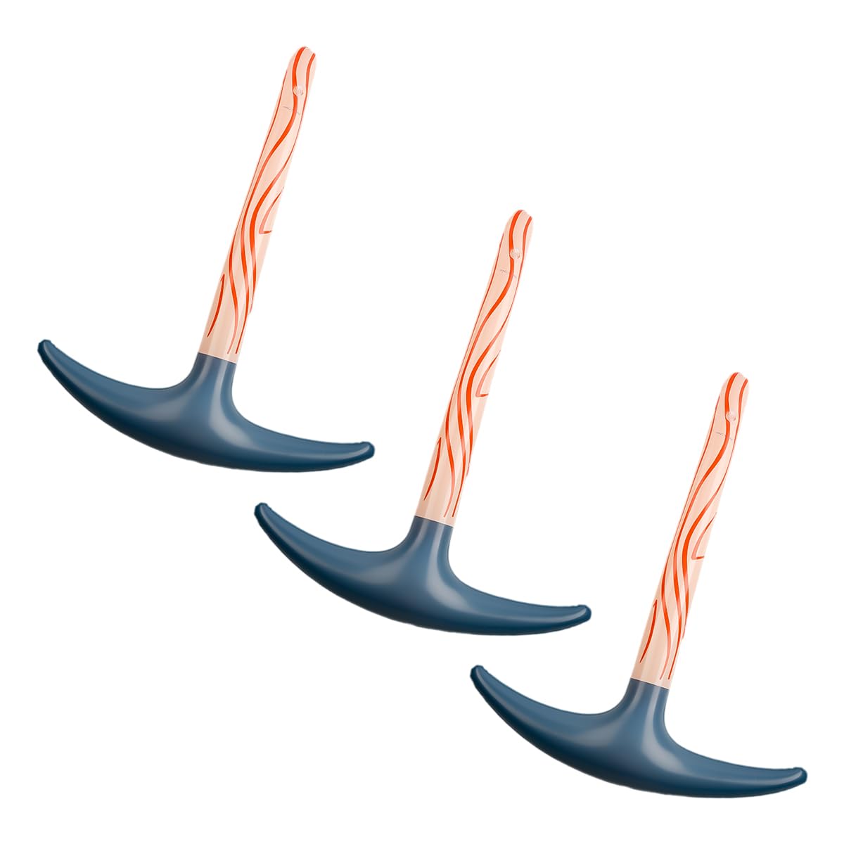 Lotsdonxia 3-Pack Inflatable Pickaxe Play Toy, Blow Up Fake Chopping Tool for Costume Props Party Favours, Kids' Dress Up