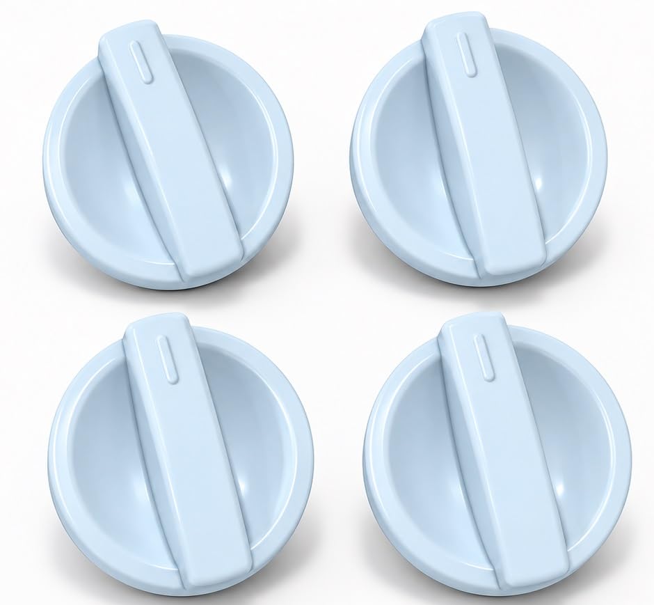 Image of Knob Compatible with Godrej WS 800 PDS | WS 820 PDL | WS 900 PDS AM MZ | WS 800 PD Semi Automatic Top Loading Washing Machine Replacement Knob Set (Pack of 4)