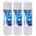ICEPURE 10" x 2.5" Whole House String Wound Sediment Water Filter for Well Water, 5 Micron Water Cartridge Replacement for Any 10 inch RO Unit, Aqua-Pure AP110, WP-5, CFS110, WFPFC4002, CW-MF, 3 PACK