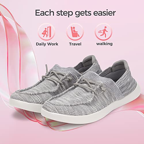 Image of BELOS Women's Rhinestone Lace Up Loafers Shoes Comfortable Slip On Mesh Knit Walking Shoes Fashion Lightweight Sparkly Glitter Sneaker