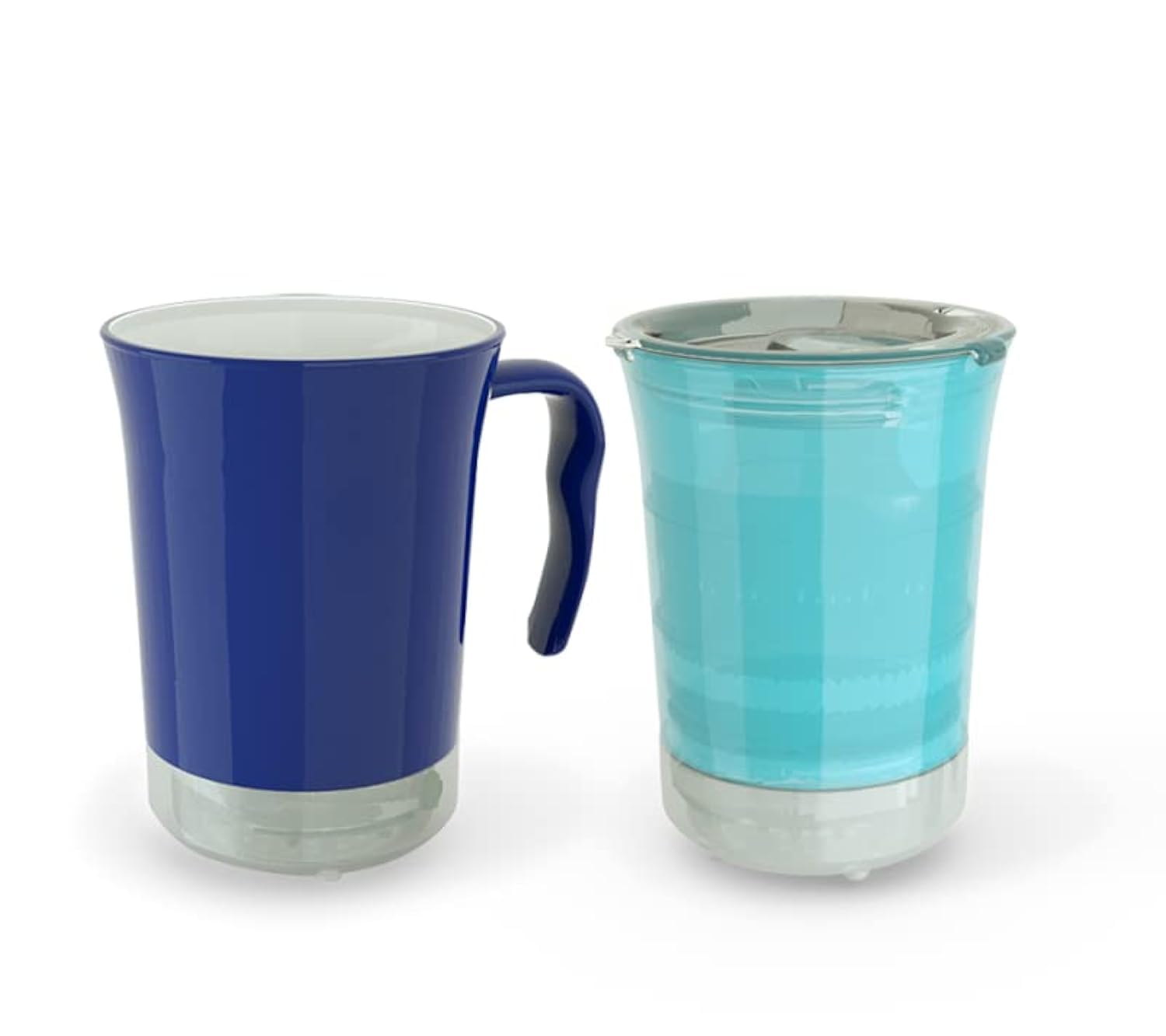 E-Pill Medication Reminders Blue E-Pill Droplet Senior Sipper – Hydration Reminder Cup & Mug, Easy-Grip 100Ml Drinking Cup For Seniors, Elderly Adults, And Caregivers