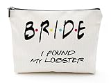 Vancsenia I Found My Lobster, Engagement Gifts for Women, Makeup Bag for Bride Newly Engaged Pouch Bachelorette Party Cosmetic Bag for Women