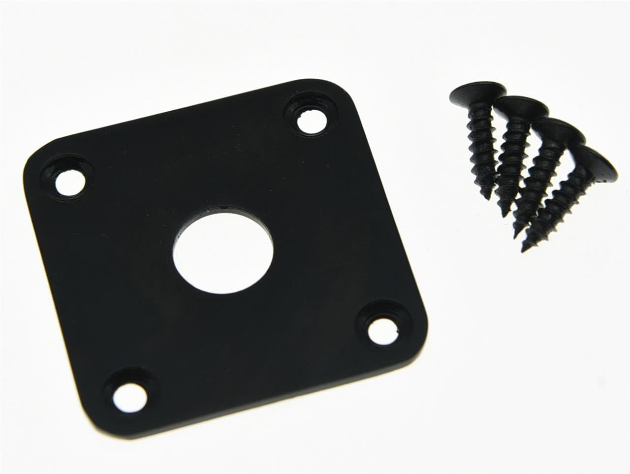 KAISH Nickel Flat Bottom Metal Jack Plate Flat Base Square Jackplate for Les Paul LP Guitars image 5