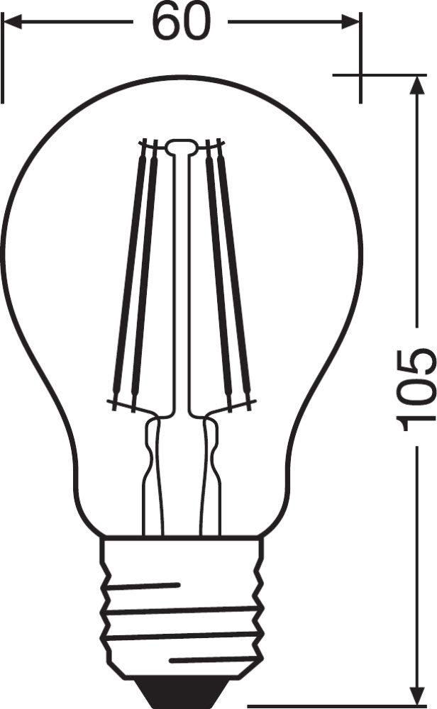 LEDVANCE Smarte LED-Lampe mit Bluetooth Mesh Technologie, Sockel E27, Dimmbar, Warmweiß (2700K), ersetzt Glühlampen mit 44W, steuerbar mit Alexa, Google und Apple, BT Filament Classic DIM, 4er-Pack