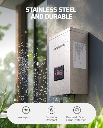 Image of DEWENWILS 600W Low Voltage Landscape Transformer, 6 Independent Outputs, Low Voltage Transformer with Photocell Sensor, 120V to 12V /14V AC, Stainless Steels Landscape Lighting Transformer Outdoor