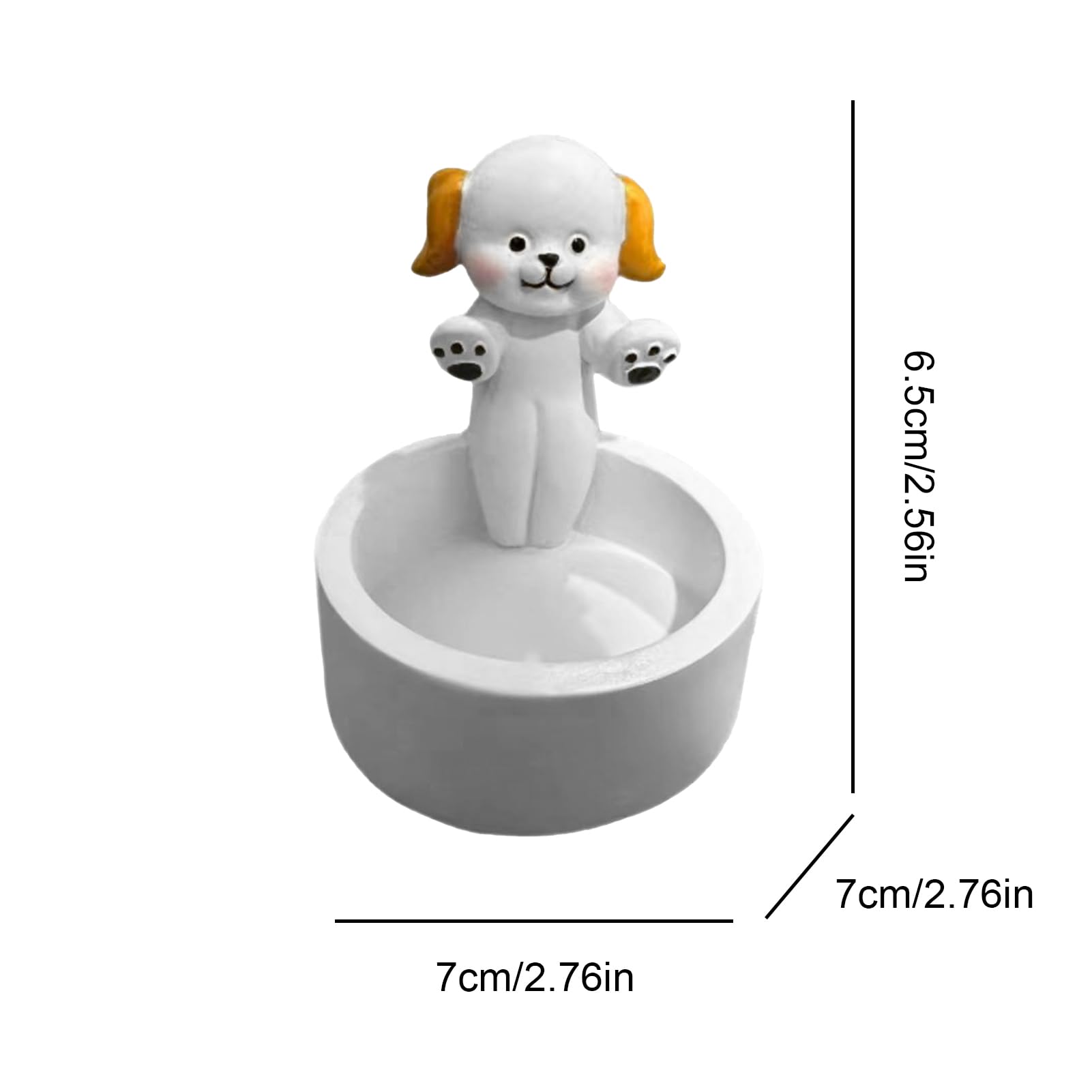Portacandele per Cani, Portacandele con Zampe riscaldanti per Cani, Decorazione portacandele per tè Forma di Coniglietto dei Cartoni Animati, Regalo per Gli Amanti dei Cani
