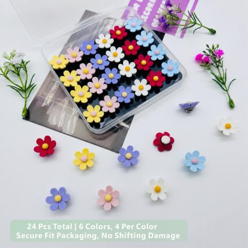 Imanes decorativos flor 3D, pack de 24 unidades miniatura 6