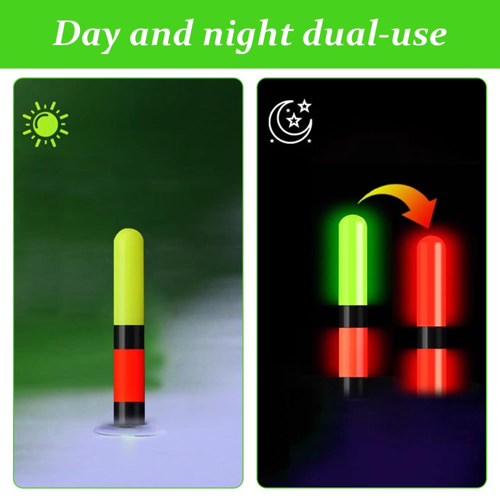 Juego de 3 poses de pesca LED, 6 g/8 g/9 g, con sensor de gravedad y base de metal