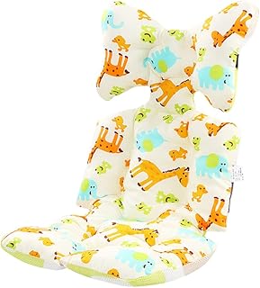 ihreesy Stroller Seat Pad,Breathable Stroller Mat Stroller Liner Insert Seat Liner Cover Universal Baby Stroller Cushion Baby Stroller Liner Seat Pad Mat for 0 to 4 Years Baby,66cm x 37cm,Yellow
