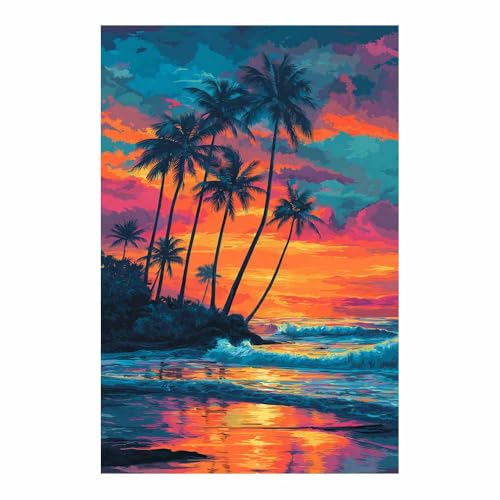 Peinture murale sur toile de plage abstraite pour un salon lumineux et moderne