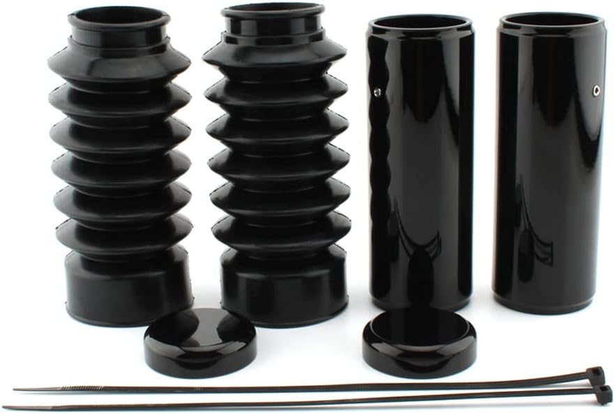 GZYF Rubber Motoycle Front Fork Cover Gaiters Boots Shock Damping Dust Caps Covers for Harley for Softail FORTY-EIGHT (XL1200X) 16-24