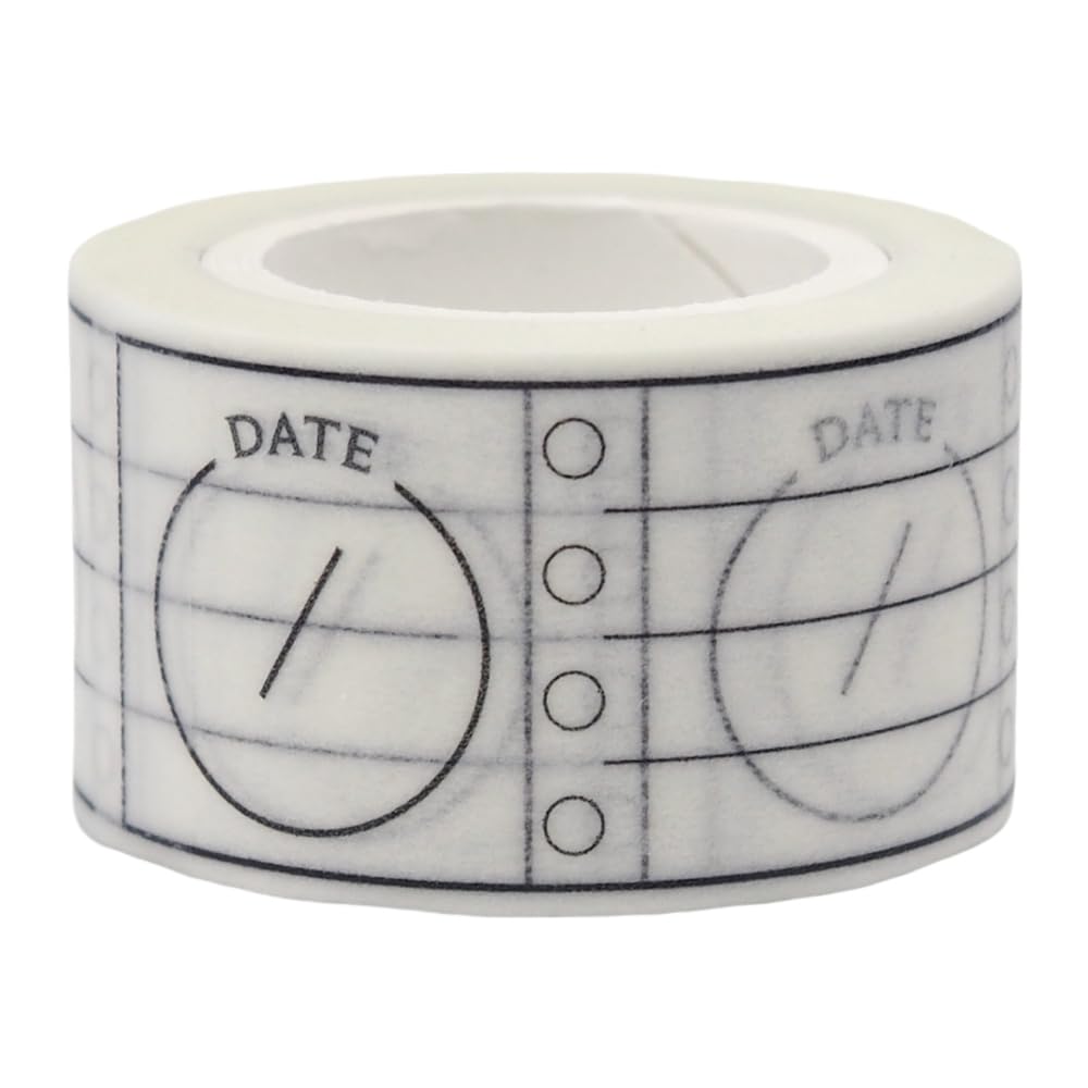 LAOMIS Japanese Date & to Do List Writable Washi Tape / 25mm x 10M / 125 Stickers