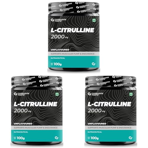 Carbamide Forte L Citrulline Powder 2000mg | Boosts Nitric Oxide, Pre Workout Supplements for Men & Women - Unflavoured - 50 SERVINGS - 100g (Pack of 3) (B0DDTX3TN8) Amazon Price History, Amazon Price Tracker