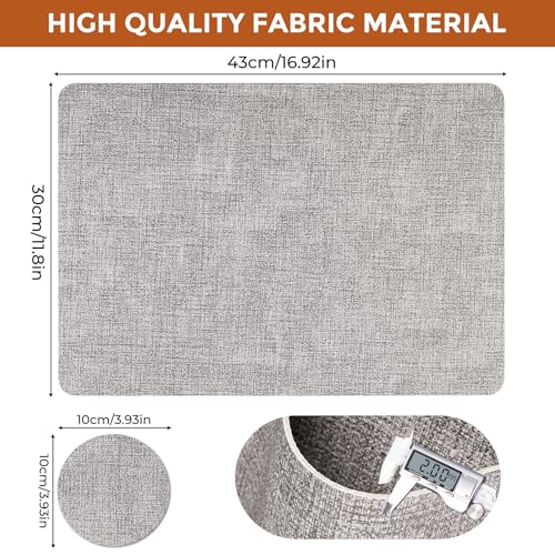 Placemats and Coaster Sets 4, Non-slip Table Mats, Place Mats for Table for Kitchen Dinning, Indoor Outdoor Party 43 * 30 cm (Greige) - Image 3